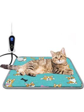 Cozy Electric Heating Pad for Cats & Dogs, 18x18, Digital Temp Control & Timer